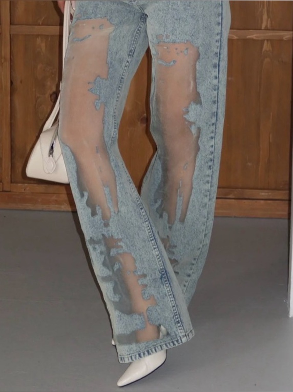 NWT! PIRAL Premium Sheer Jeans XS ( 26” X 31” )